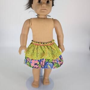 American Girl Multicolor Tiered Tropical Skirt 2017 Truly Me For 18" Dolls - EUC